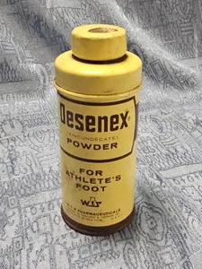 Alte 50er Jahre Desenex Fußpilz Pulver Vintage kleine Blechdose 1/2 voll. Vintage - Bild 1 von 9