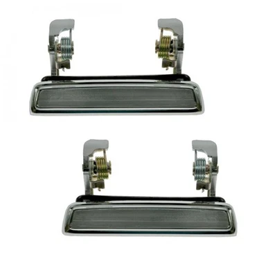 For Ford F100 F150 Bronco LTD Mercury Cougar Exterior Door Handle Pair Chrome - Image 1 of 4