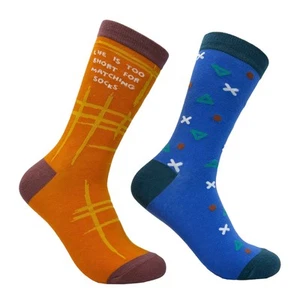 Calcetines para mujer Life Is Too Short For Matching divertidos gráficos sarcásticos novedad - Imagen 1 de 9