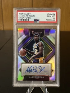 Magic Johnson 2021 Panini Select Signatures Auto /199 PSA 10 GEM MINT Lakers HOF - Bild 1 von 2