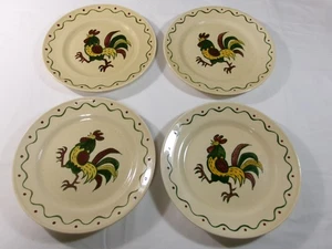 MCM Calif. Metlox Provinciale-Poppytrail-Gallo Rosso/Verde (4) Piatti da Pranzo 10” - Foto 1 di 9