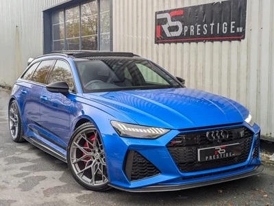 2020 AUDI RS6 AVANT CARBON BLACK 4.0 TFSI V8 RARE 1 OFF ARA BLUE PX SWAP - Image 1 of 4