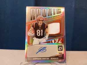 Parche autógrafo de radiocontrol óptico JERMAINE BURTON 2024 Panini Donruss 21/25 cin Bengals - Imagen 1 de 5