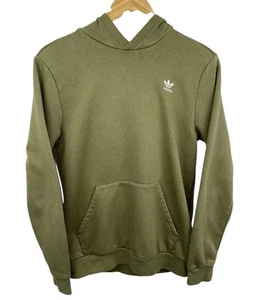 Adidas Olive Green Embroidered Logo Hoodie Kids Sz XL - Picture 1 of 7