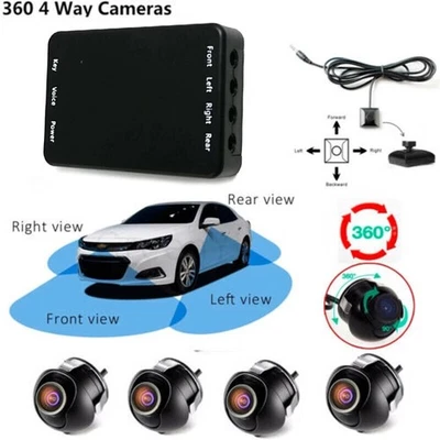 360 Degree Car Parking Panoramic View Rearview 4 Way Camera Control Box System - Image 1 of 4
