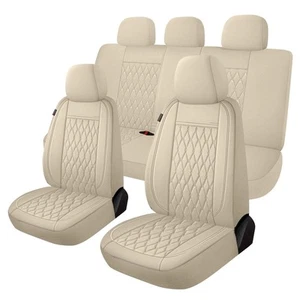 Faux Leather Car Seat Covers Full Set,Luxury and Comfortable Covers for Cars,... - Picture 1 of 9