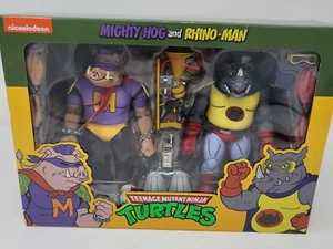 NECA TMNT Teenage Mutant Ninja Turtles (Ver Detalles) MIGHTY HOG & RHINO-MAN NUEVO - Imagen 1 de 2