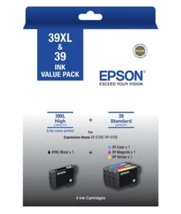 Genuine Epson 39XL + 39 4-INK Value pack BRAND NEW - Picture 1 of 1