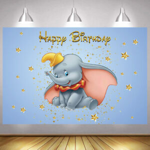 Dumbo Circus Backdrop Carnival Newborn Happy Birthday Photo Background Banner
