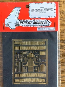 1/48 Reheat SPITFIRE Mk.I-V Photo Etch Detail Set for Tamiya, Hasegawa... PE OOP - Picture 1 of 1