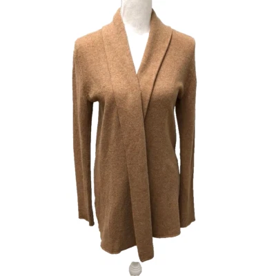 BCBGMaxazria Zoie Wool Yak Cardigan Sweater Jumper Womens Small Vicuna Beige - Image 1 of 4