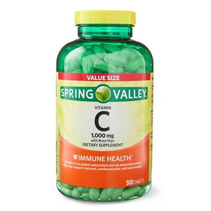 Vitamin C with Rose Hips Tablets Dietary Supplement Value Size,500 Count - Picture 1 of 6