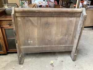 Vintage Antique Solid Wooden Small Headboard Bench Back Rest