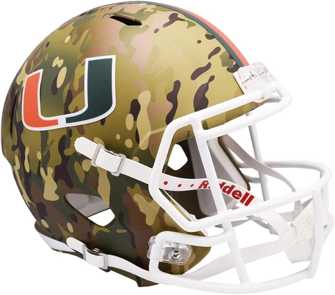 Miami Hurricanes Riddell Camo Alternate Speed Replica Helmet Cover