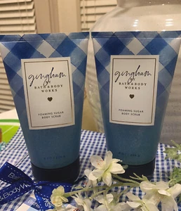Bath & Body Works LOT OF 2 GINGHAM Foaming Sugar Body Scrubs Brand New 2023 - Picture 1 of 10