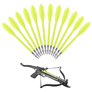 6.8" Plastic Yellow Fishing Bolts Arrows for 50 to 130 Pounds Crossbow 12PCS - Picture 1 of 10
