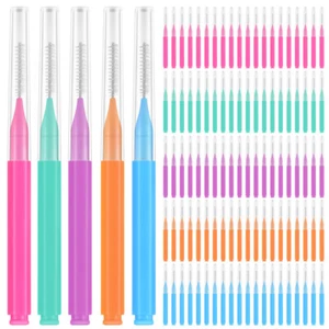 100Pcs Flosser Toothpicks Cleaners Cleaning Braces Brushes Oral Cleaning Tools - Picture 1 of 11