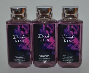 Bath & Body Works Dark Kiss Shower Gel Aloe & Vit E Set of 3 Bottles - Picture 1 of 1