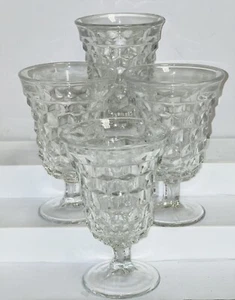 4 Fostoria AMERICAN CRYSTAL 5 1/2" - 9 oz LOW WATER GOBLETS - Picture 1 of 2