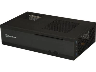 SILVERSTONE Milo series ML05B Black Acrylic Front Panel, 0.8mm SECC body Mini-IT - Image 1 of 4