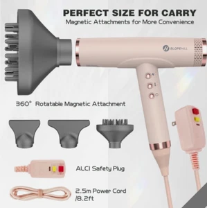 Slopehill - Professional Ionic Hair Dryer, High-Speed Blow Dryer Brushless - Picture 1 of 13