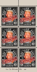 Trump - CONVICTED!!! - GUILTY!!! - (Artistamp, Faux Postage, Cinderella) - Picture 1 of 2