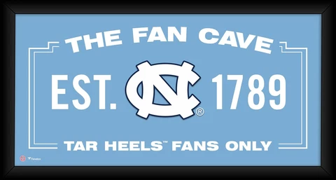 North Carolina Tar Heels Framed 10" x 20" Fan Cave Collage Cover