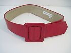 BARBARA TFANK Red Patent Pebbled Leather Adjustable Belt Size 6