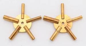 Universal Clock Winding Key Winder Set of 2 Even and Odd 5 Prong Sizes 2 Thru 11 - Picture 1 of 1