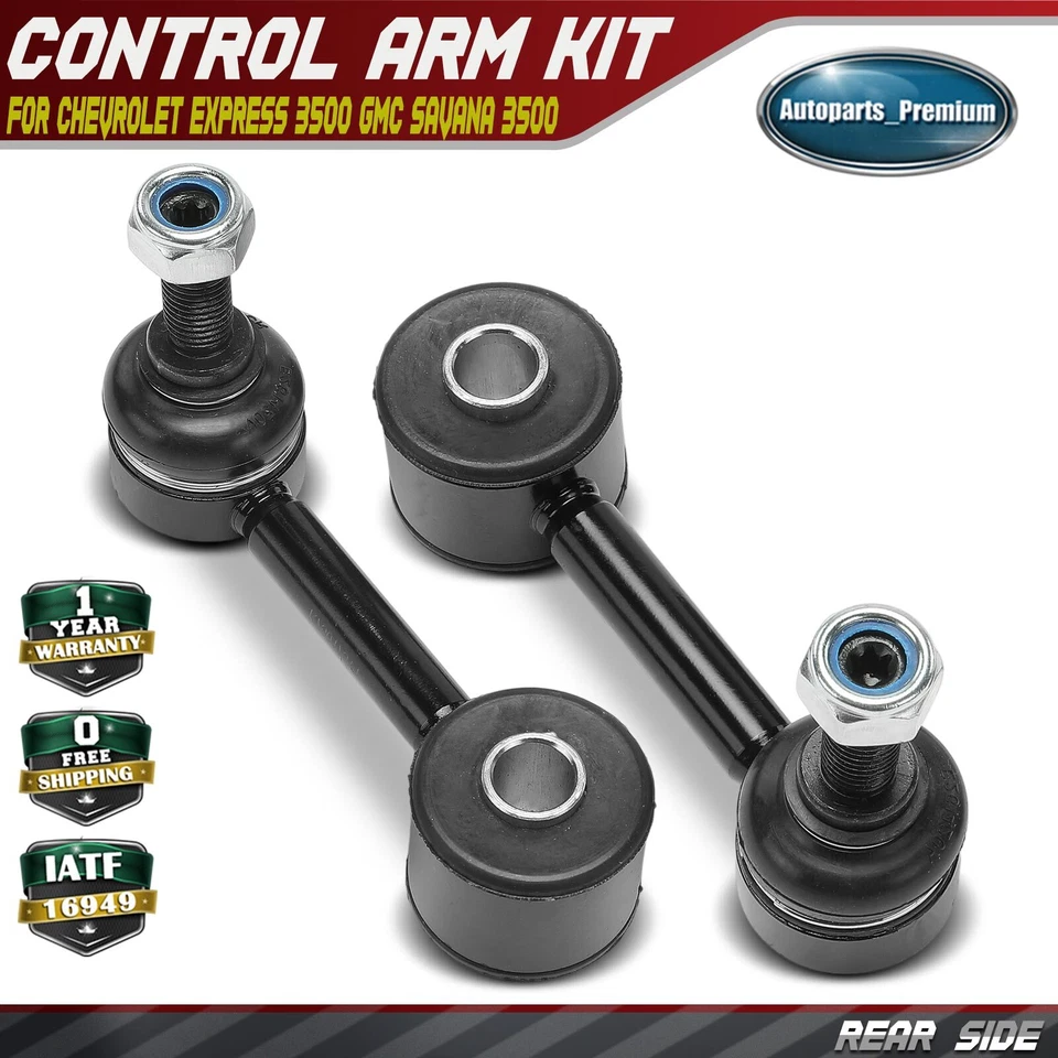 2x Kit de enlace de barra estabilizadora trasera para Chevrolet Express 3500 GMC Savana 3500 Foto 1 de 4