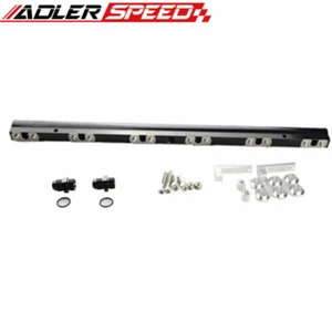 US SHIP High Flow Aluminum Fuel Rail Injector Kit For Supra Mkiv 2JZ-GTE Black - Picture 1 of 5