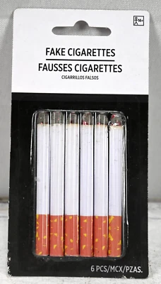 Fake Puff Cigarettes Costume Accessory - 3.25", 6 Count - Durable & Realistic - - Image 1 of 2