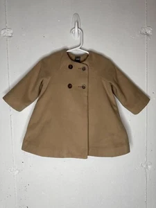 Baby GAP zweireihiger hellbrauner Erbsenmantel Größe 12-18 Monate klassisch Winter formell - Bild 1 von 6