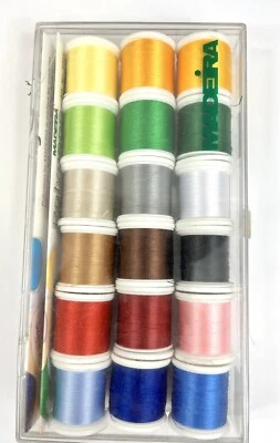 Lot of 18 Spools Madeira Polyneon N40 Polyester Embroidery Thread Various Colors - Image 1 of 4