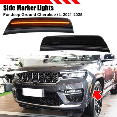 Luz marcadora frontal con lente ahumada LED para Jeep Ground Cherokee 2021-2025/L Foto 1 de 4