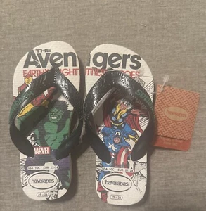 Havaianas Marvel The Avengers Earths Mightest Heroes Flip Flops Kids US 10C - Picture 1 of 3