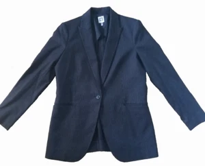 Anne Klein Blazer Jacket Pin Strip Black Womens Size 12 - Picture 1 of 16