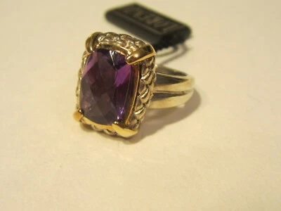 ANILLO DE AMATISTA LORENZO, ESTERLINA, 18K, TALLA 7, GRAMOS 10,5 Foto 1 de 4