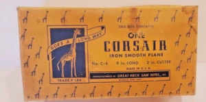 CORSAIR VINTAGE IRON SMOOTH PLANE NO. C-4 9'' LONG 2'' CUTTER NEW IN BOX - Picture 1 of 5