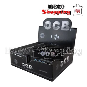 PAPEL OCB NEGRO TAMAÑO 1 1/4 78MM. CAJA 100 LIBRITOS. ROLLING PAPER - Imagen 1 de 1