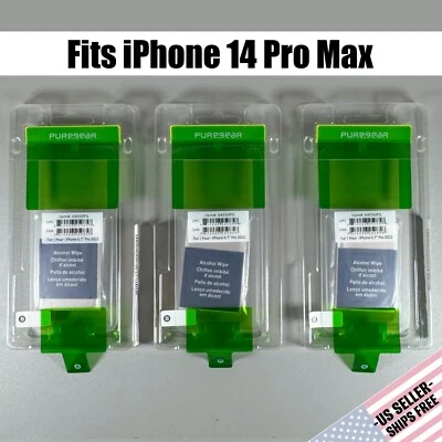 Pure Gear Screen Protectors for iPhone 14 Pro Max - 3x HD Clear Glass | 6.7" - Image 1 of 4