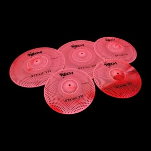 RECH STEALTH 5 PC CYMBAL SET - LOW VOLUME CYMBALS - FREE CYMBAL BAG RED - Bild 1 von 7