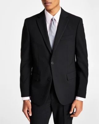 Chaqueta de traje elástica ajustada Ben Sherman para hombre, negra, talla 36 regular Foto 1 de 4