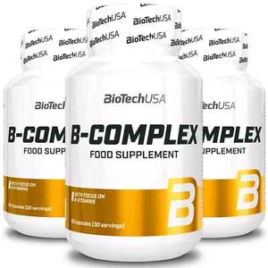 B-COMPLEX 60-240 capsules - 12 vitamins 4 minerals 3 herbs Gluten & Lactose-free - Picture 1 of 10