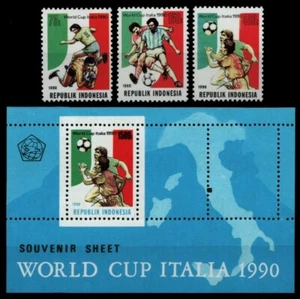 Indonesia 1990 - Mi-N.o 1353-1355 y Bloque 76 ** - Estampillada sin montar o nunca montada - Fútbol / Fútbol - Imagen 1 de 1