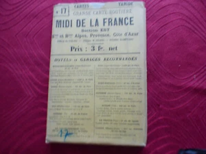 Grande carte routière Taride N° 17 midi de la france alpes provence....1920 - Bild 1 von 1