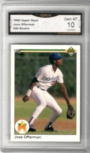 1990 Upper Deck #46 Jose Offerman RC | Gema graduada como nueva 10 | Los Angeles Dodgers - Imagen 1 de 1