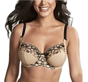 Panache Envy Full Cup Balconnet Bra 30J Underwired Sand/Black 7285, NWOT - Picture 1 of 6
