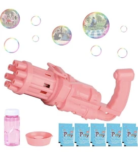 Bubble Machine Automatic Bubble Maker Novalty Bubble Blower Toy for Kids Pink - Picture 1 of 6