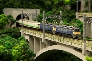 Rokuhan T038-1 scala Z EF63 locomotiva elettrica forma primaria blu doppia intestazione - Foto 1 di 4